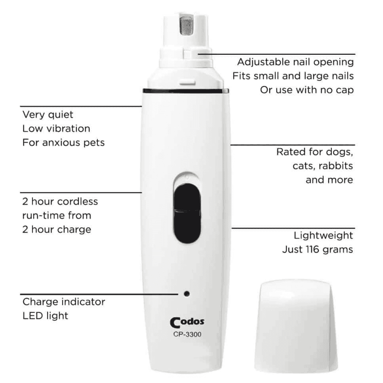 Professional Pet Nail Grinder CP3300 - Image 2